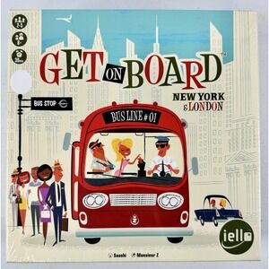 Get On Board Game New York & London by Iello *BRAND NEW* Bus Line Stop